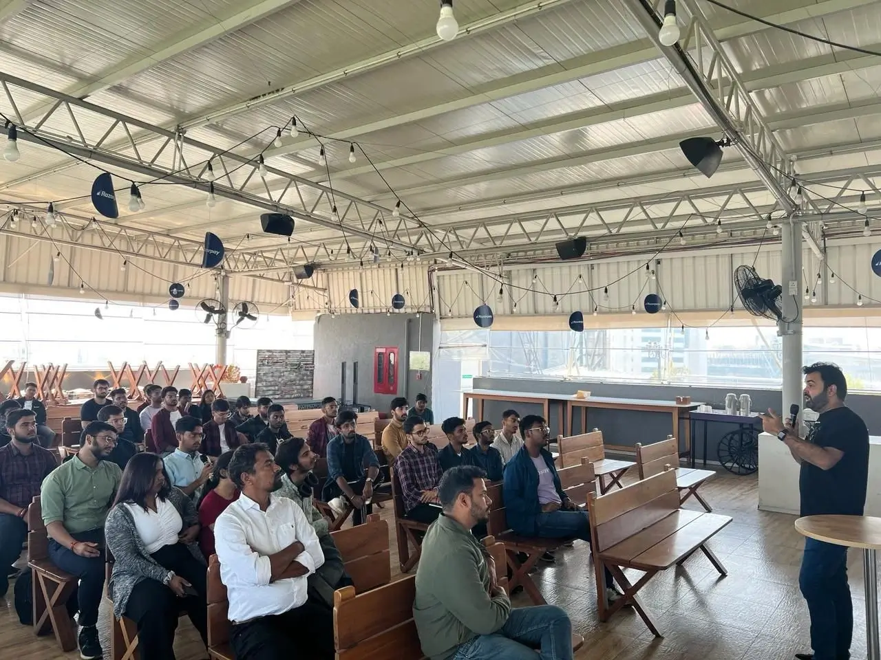 Rajat presenting at a Hashnode event